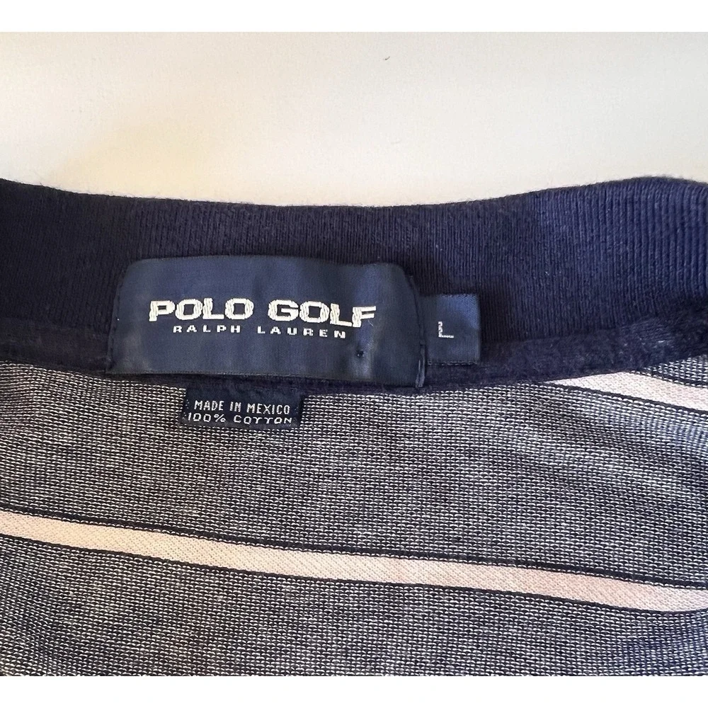Polo Ralph Lauren Golf Polo Shirt Mens‎ Large Multicolored Striped Vintage 1990s